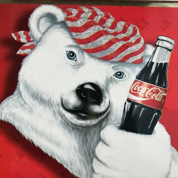 Vintage Set of 2 Coca-Cola Polar Bear 'Always Coca-Cola' Hinged Lid Tins - Picture 3 of 12